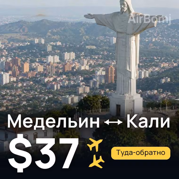 Медельин → Кали — лучшая цена $33