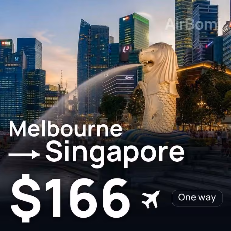 Melbourne → Singapore for $166