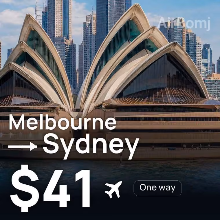 Melbourne → Sydney for $41