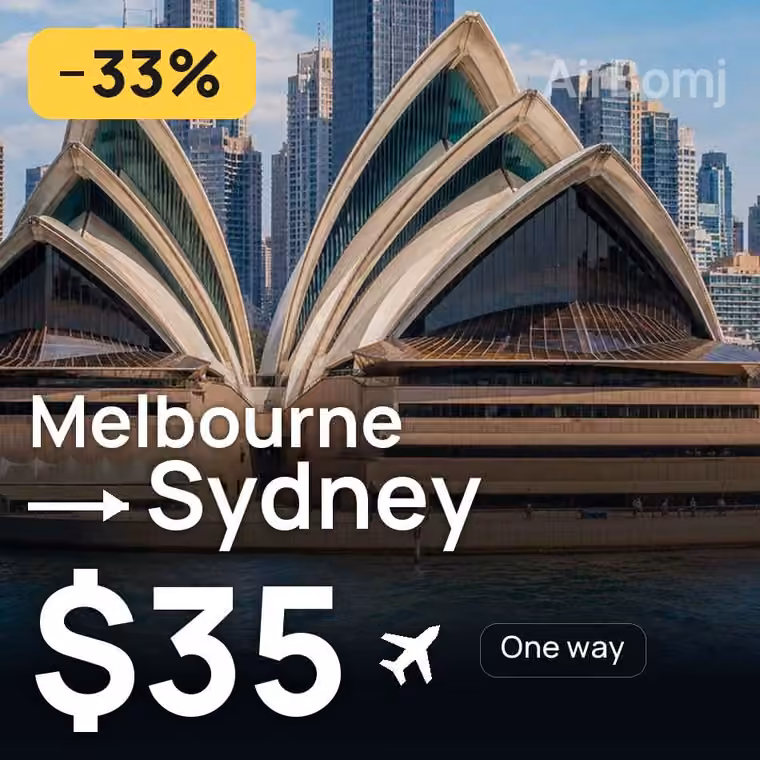 Melbourne → Sydney for $45