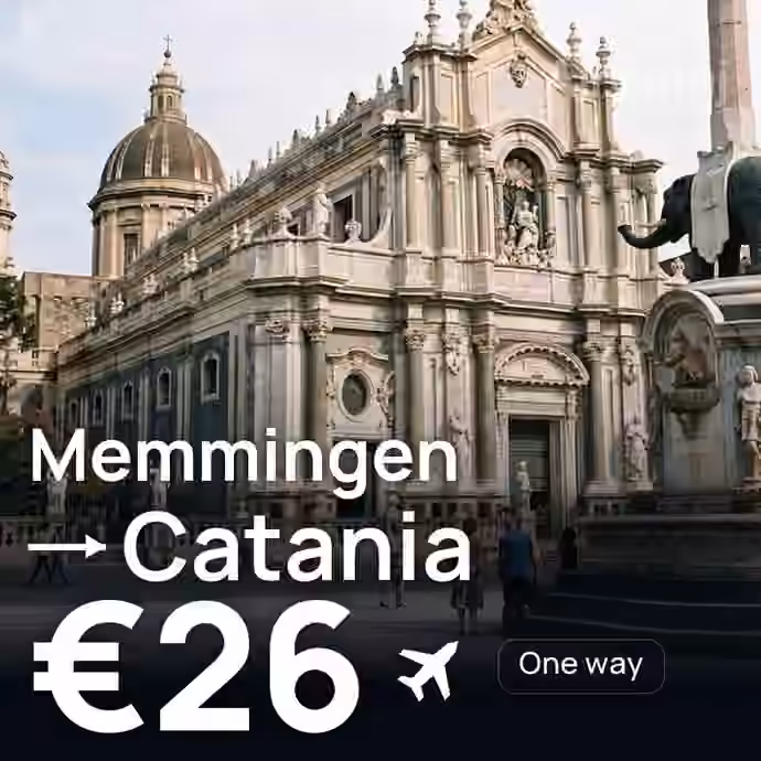 Memmingen → Catania for €26