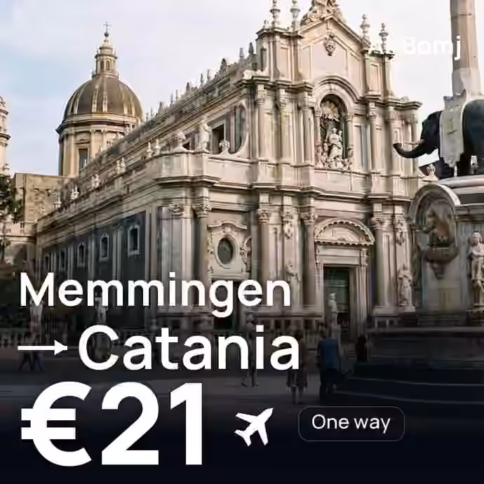 Memmingen → Catania for €21
