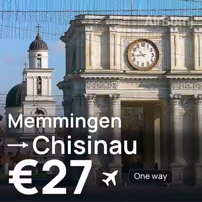 Memmingen → Chisinau for €27