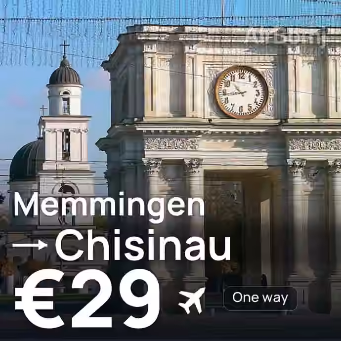 Memmingen → Chisinau for €29