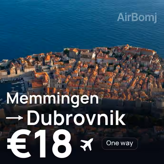 Memmingen → Dubrovnik for €18