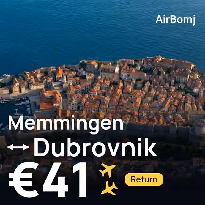 Memmingen → Dubrovnik for €41