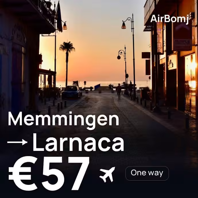 Memmingen → Larnaca for €57