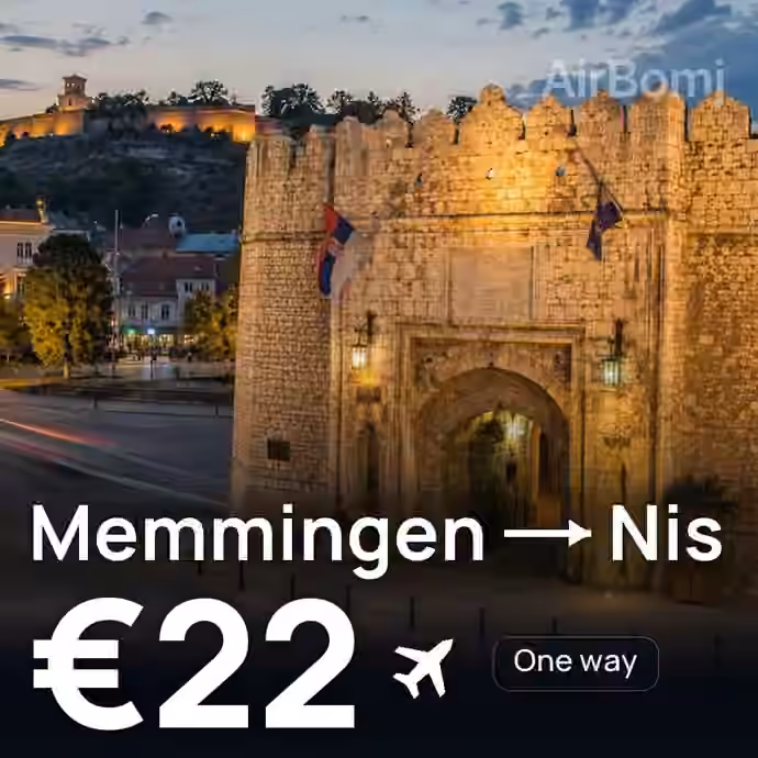 Memmingen → Nis for €22