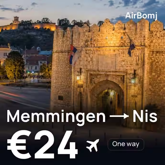 Memmingen → Nis for €24