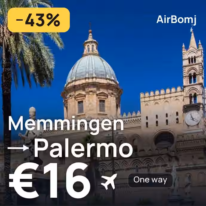 Memmingen → Palermo for €16