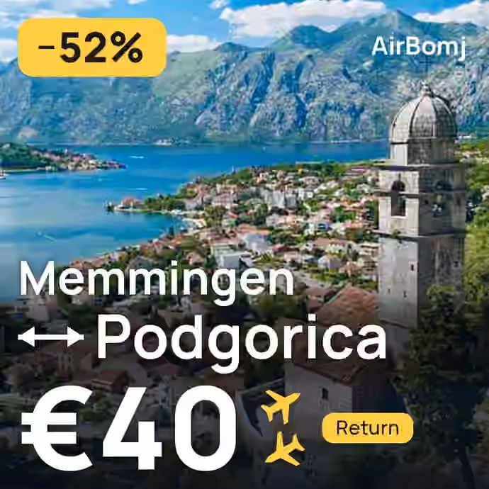 Memmingen → Podgorica for €40