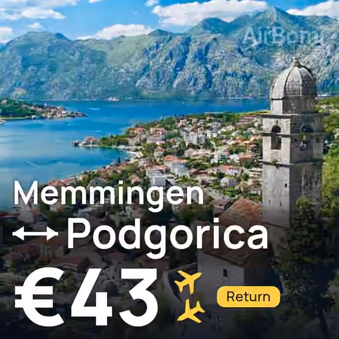 Memmingen → Podgorica for €43