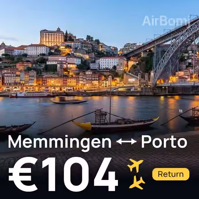 Memmingen → Porto for €104