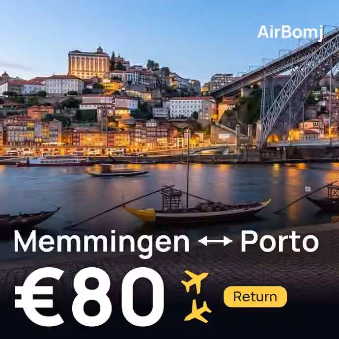 Memmingen → Porto for €80