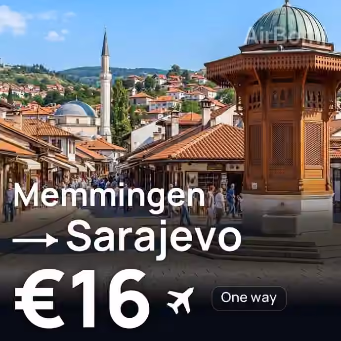 Memmingen → Sarajevo for €16