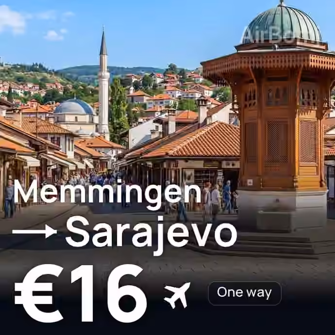 Memmingen → Sarajevo for €16