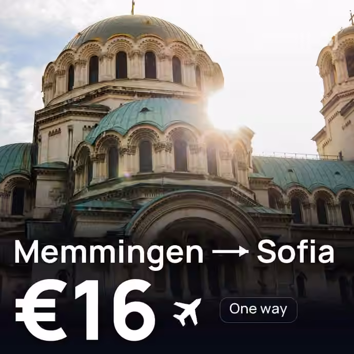 Memmingen → Sofia for €16