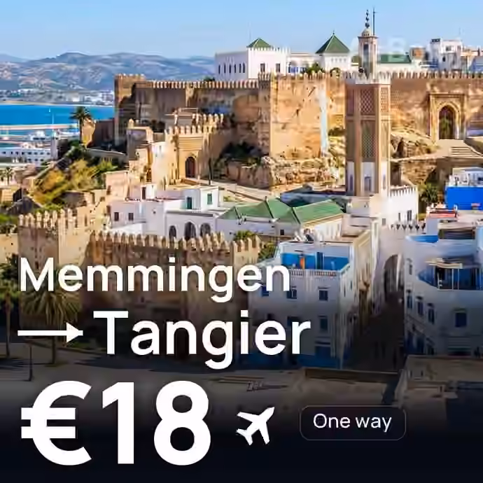 Memmingen → Tangier for €18