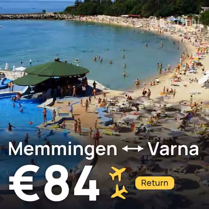 Memmingen → Varna for €84