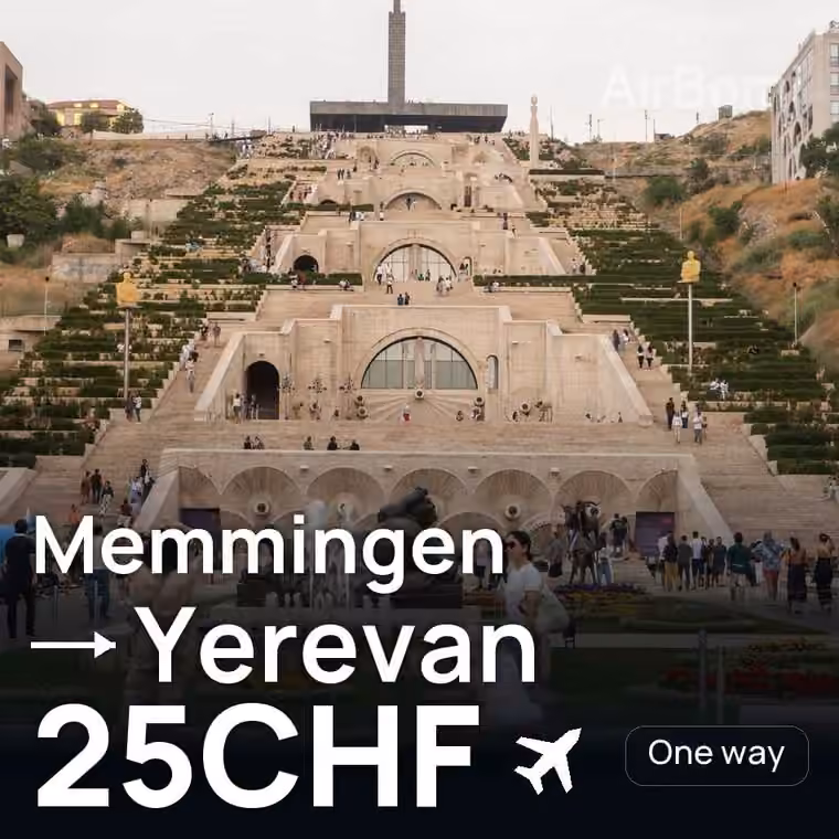 Memmingen → Yerevan for 25 CHF