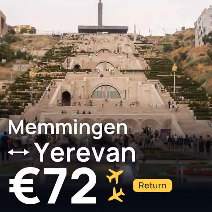 Memmingen → Yerevan for €72
