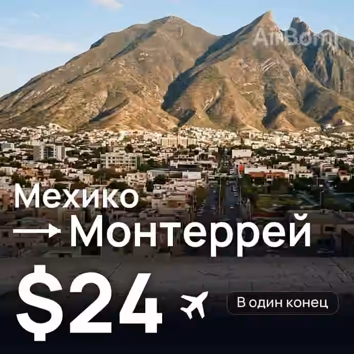 Мехико → Монтеррей за $24