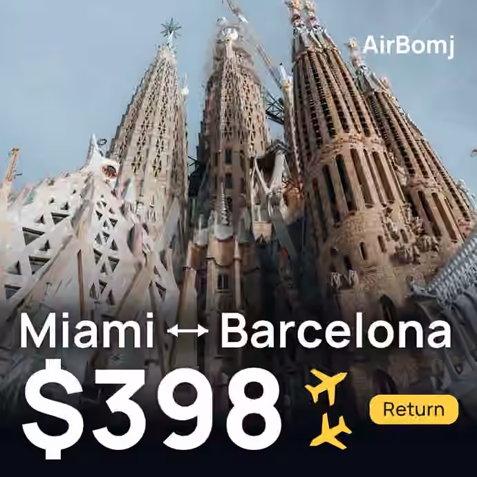 Miami → Barcelona for $398