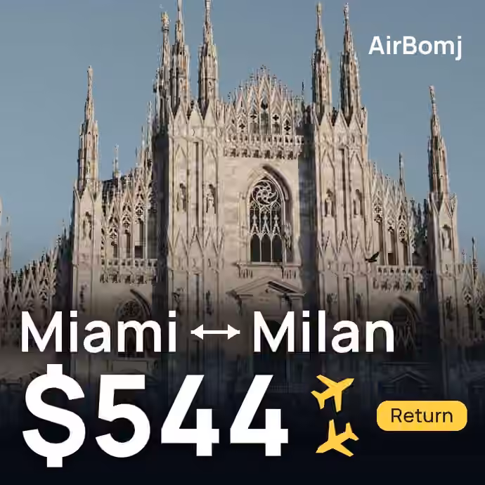 Miami → Milan for $544