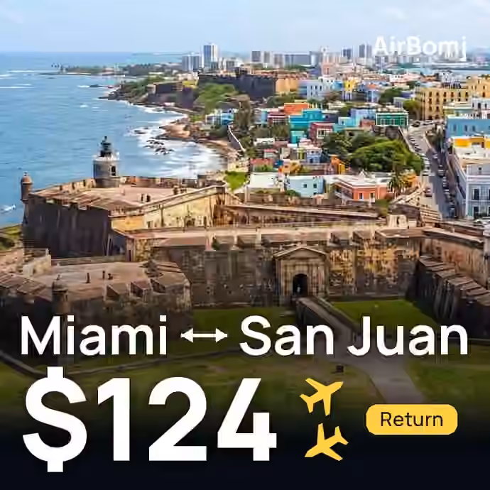 Miami → San Juan for $124