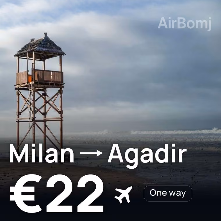 Milan → Agadir for €22