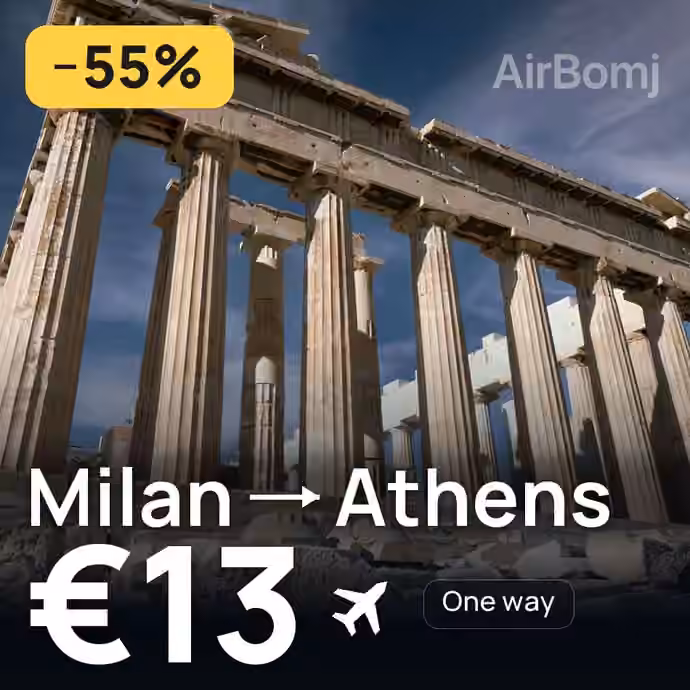 Milan → Athens for €13