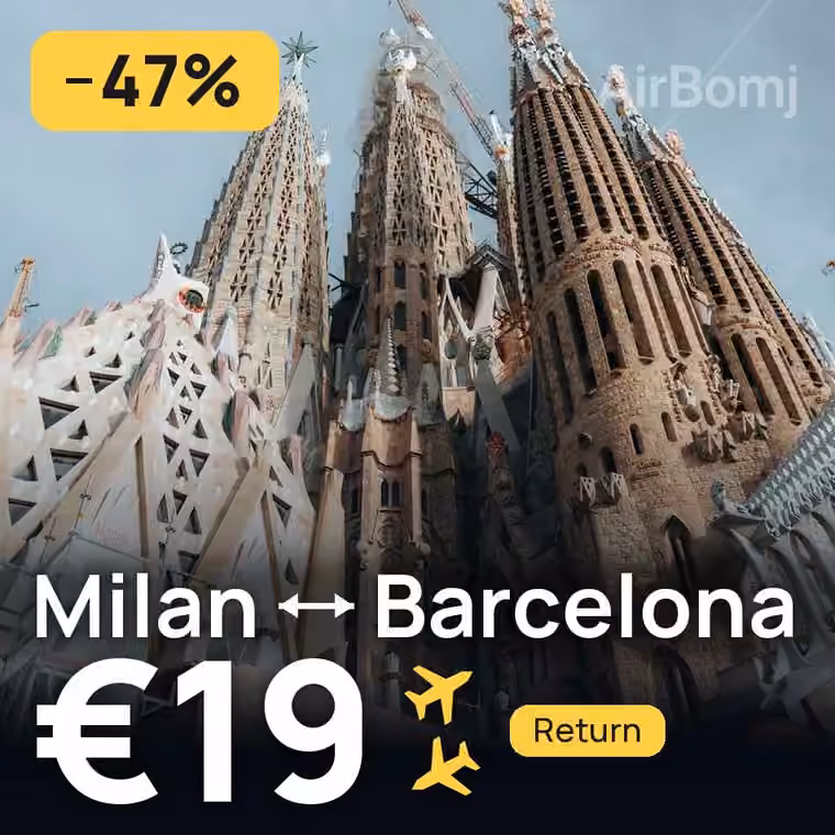 Milan → Barcelona for €19