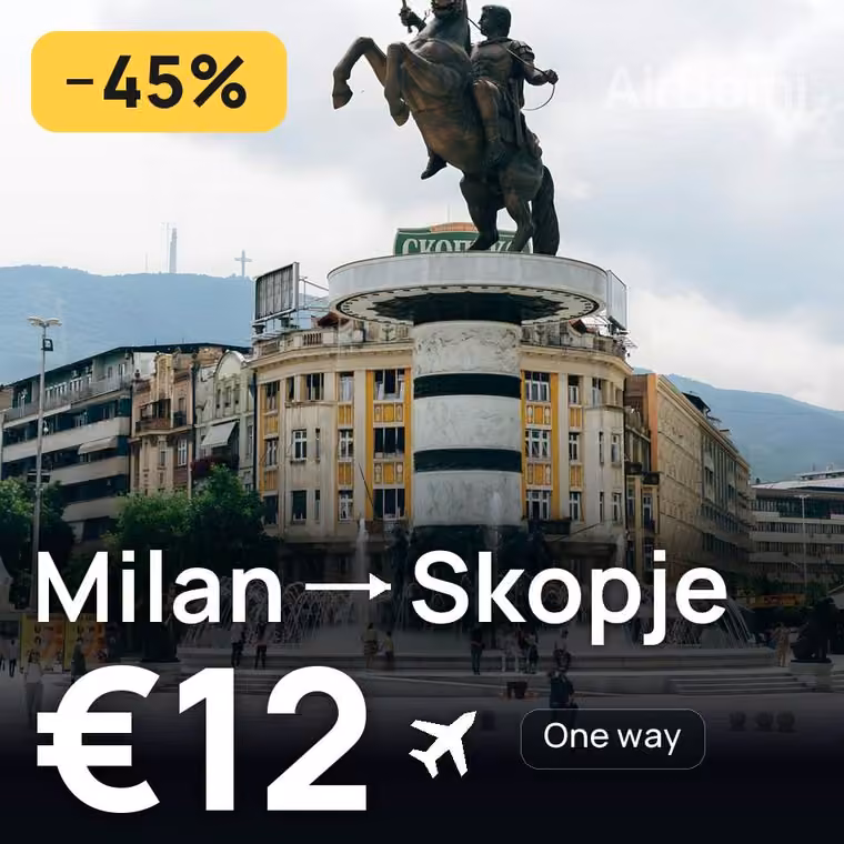 Milan → Skopje for €12