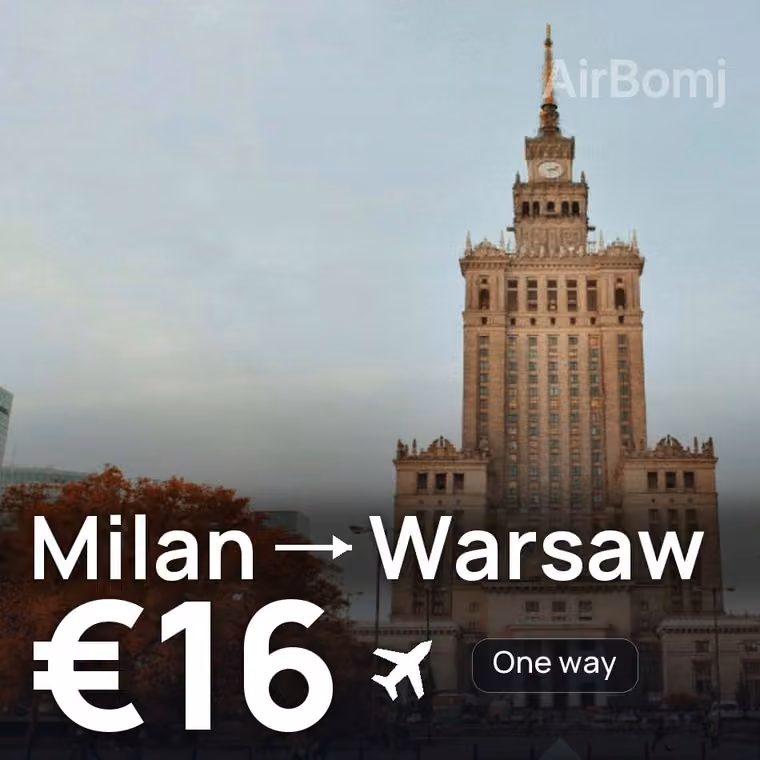 Milan → Warsaw for €16