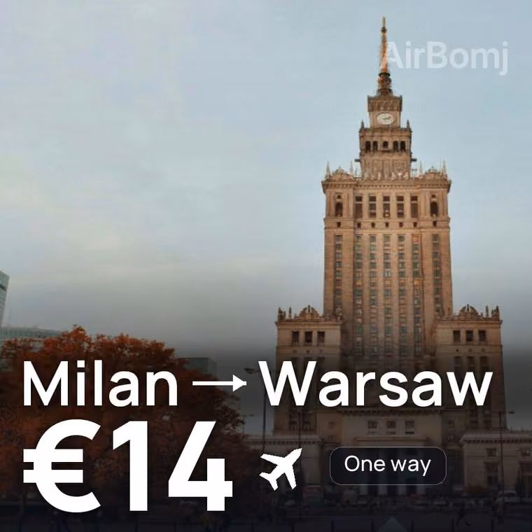 Milan → Warsaw for €14