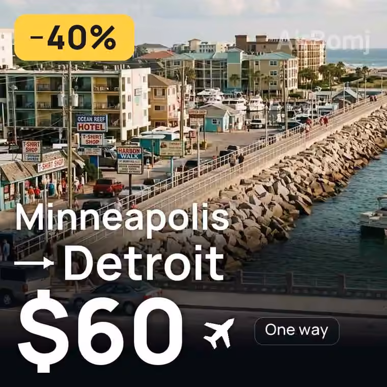 Minneapolis → Detroit for $60