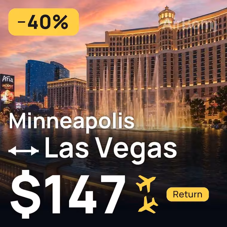 Minneapolis → Las Vegas for $147