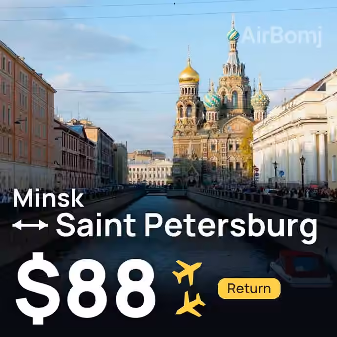 Minsk → Saint Petersburg for $88