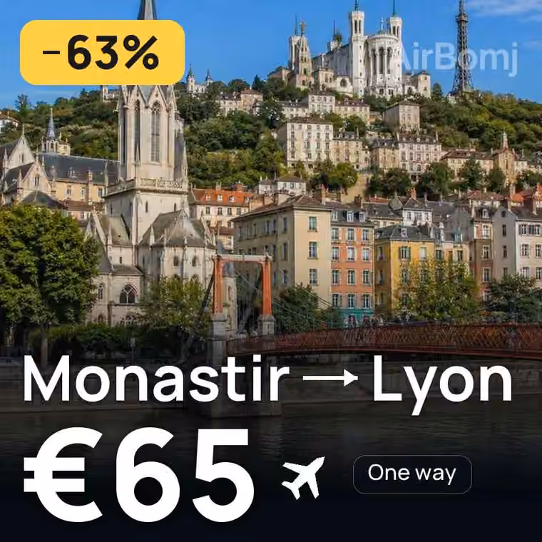 Monastir → Lyon for €65