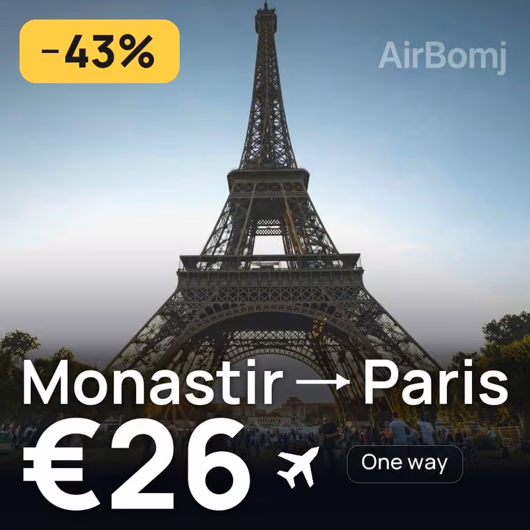Monastir → Paris for €26