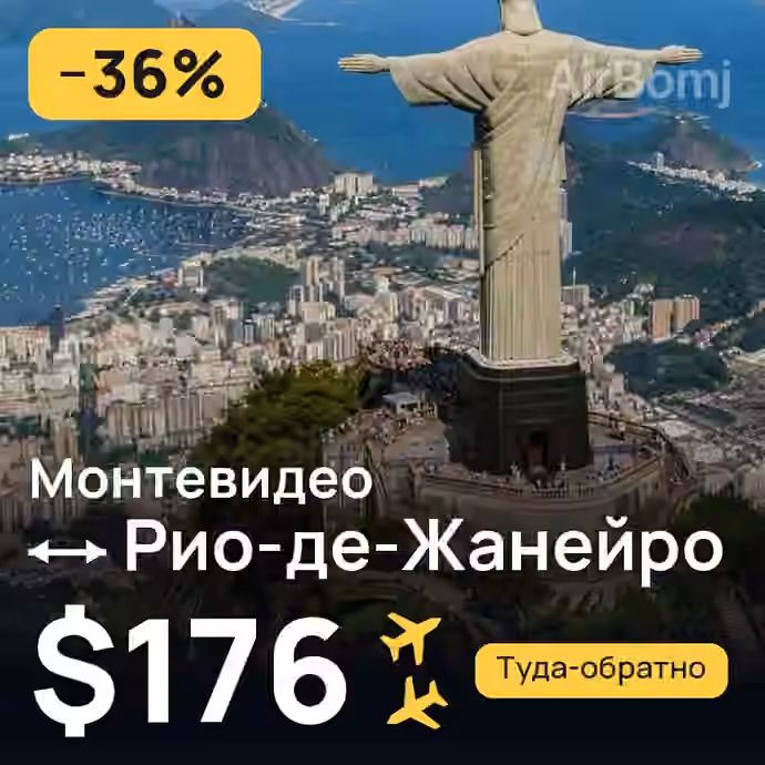 Монтевидео → Рио-де-Жанейро за $176