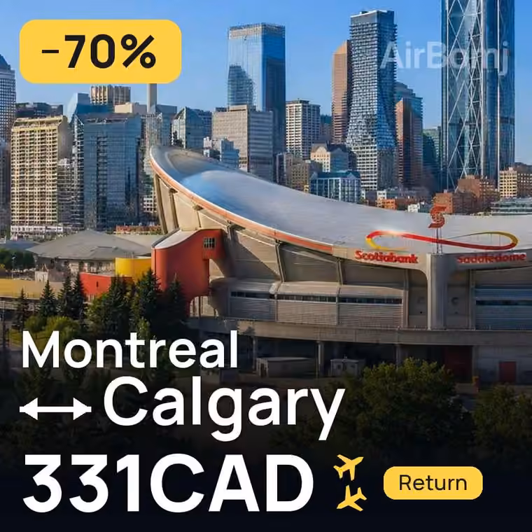 Montreal → Calgary for 331 CAD