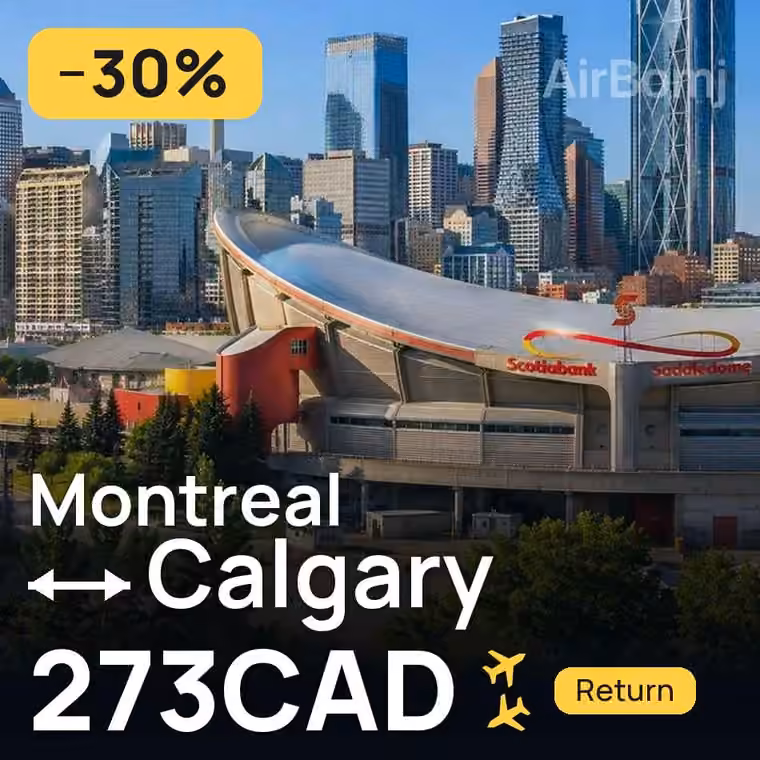Montreal → Calgary for 273 CAD