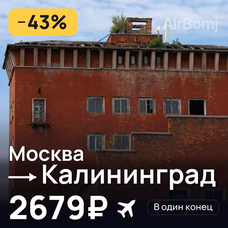 Москва → Калининград за 2679₽