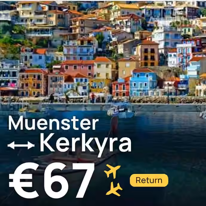 Muenster → Kerkyra for €67