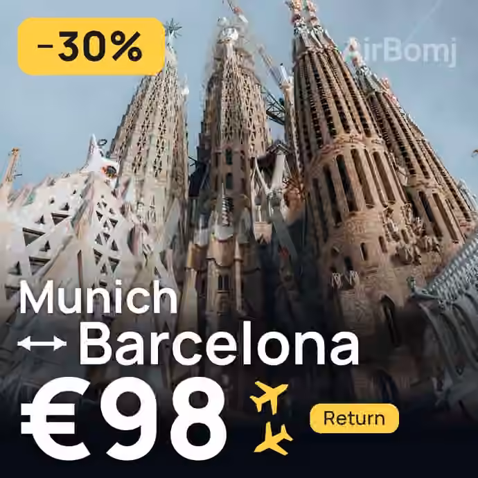 Munich → Barcelona for €98