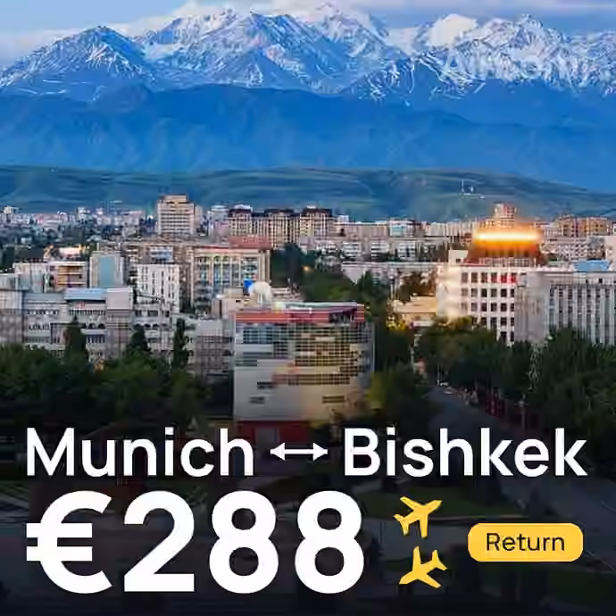 Munich → Bishkek for €288