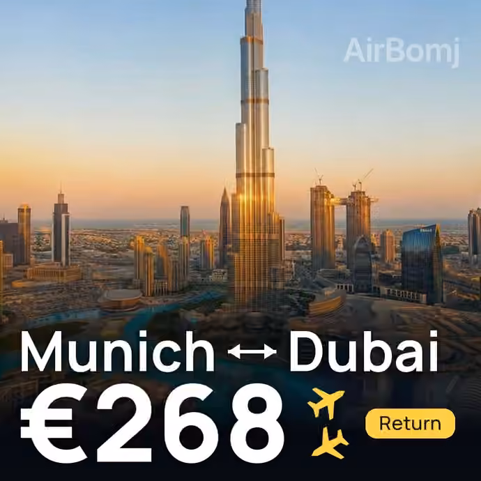 Munich → Dubai for €268