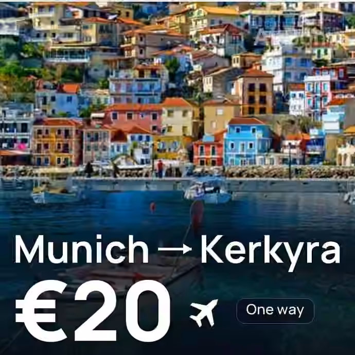 Munich → Kerkyra for €20