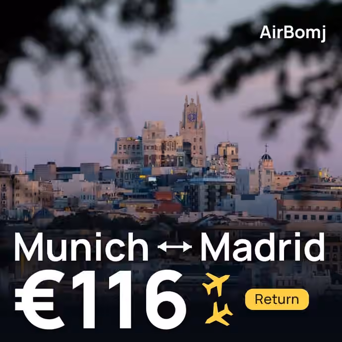 Munich → Madrid for €116